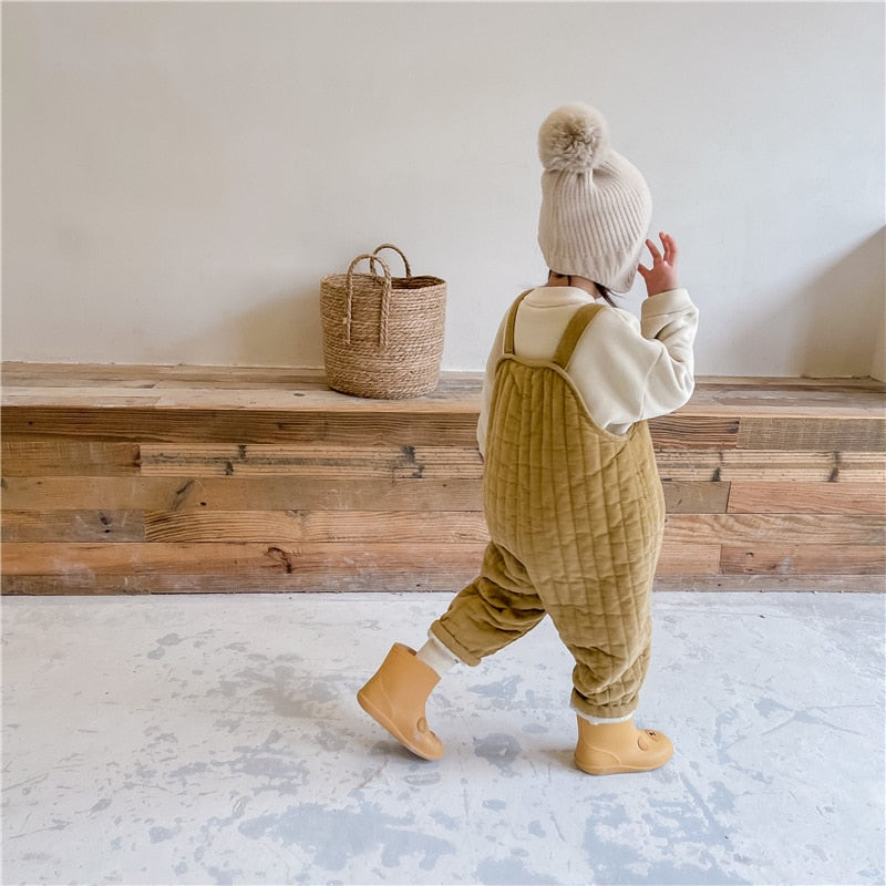 Winter Cotton-Padded Thick Overalls