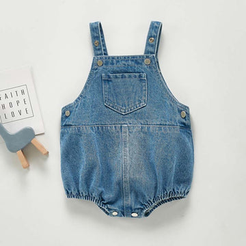 Sleeveless Denim Overalls