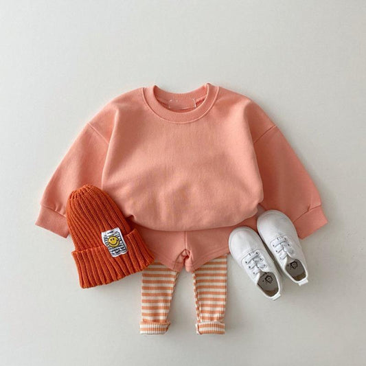 Two-Piece Solid Pullover Set