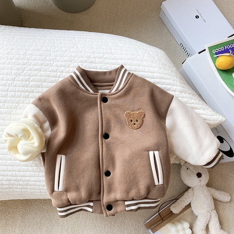 Warm Fleece Baseball Uniform Jacket