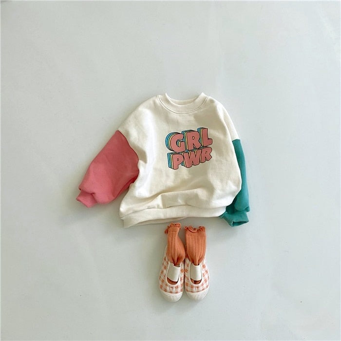 GRL PWR Color-Block Sweatshirt