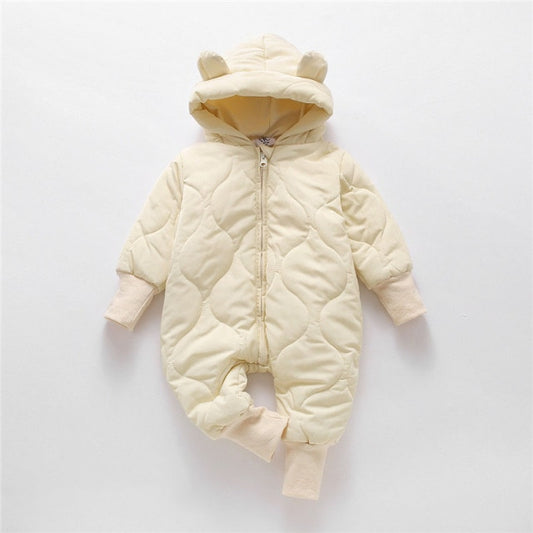 Winter Baby Bear Suit With Fur Lining