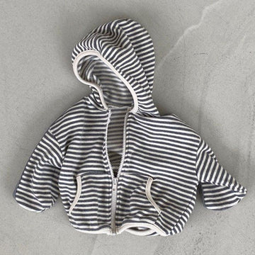 Striped Zip-Up Hoodie