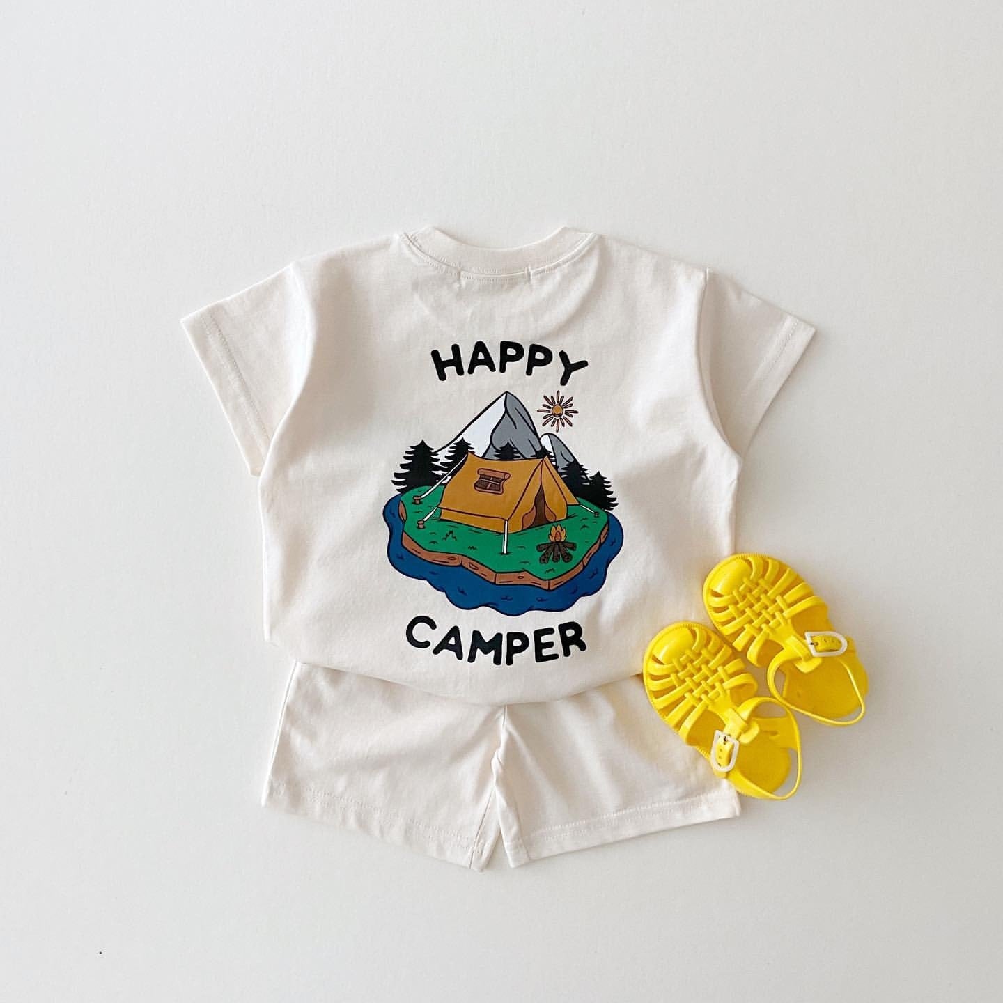 Ivory 'Happy Camper' Graphic Set