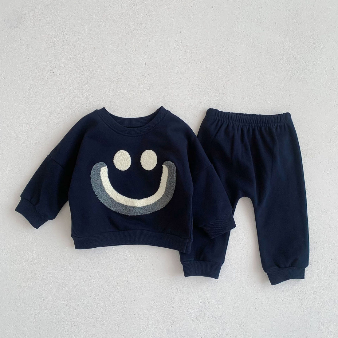 Long-Sleeved Smiley Face Jogger Set