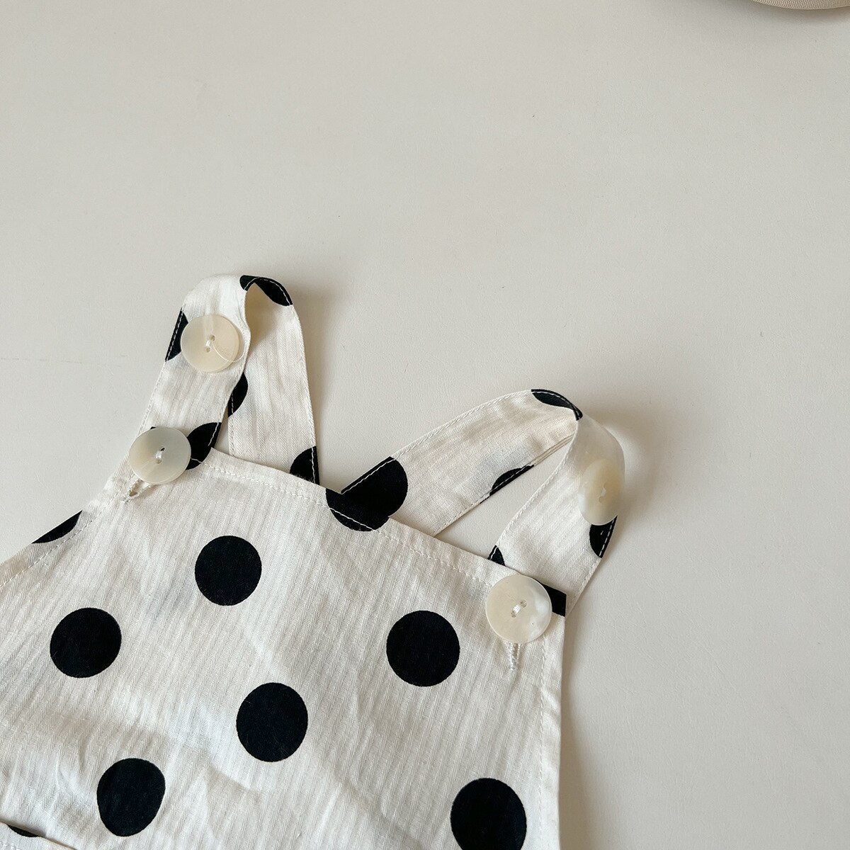 Cute Polka Dot Overalls & Tee Set