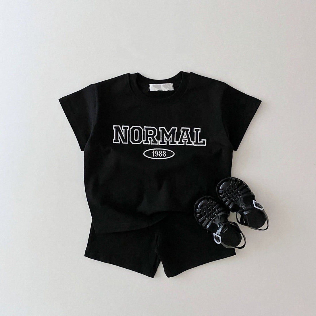 'Normal' Graphic Tee Set - Ivory 