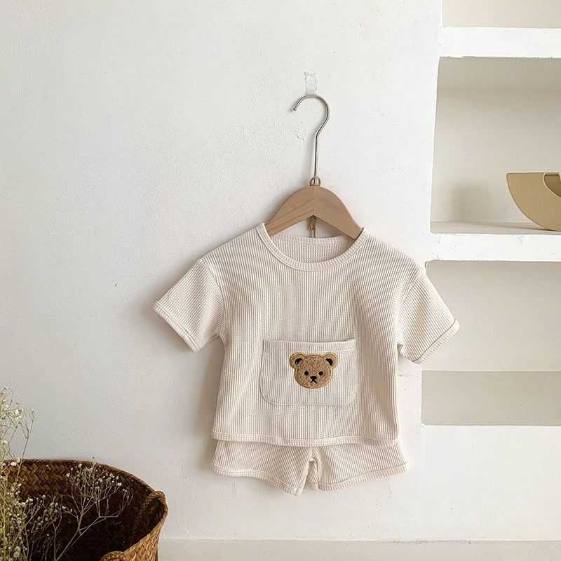 Tee & Shorts Little Bear Waffle Set