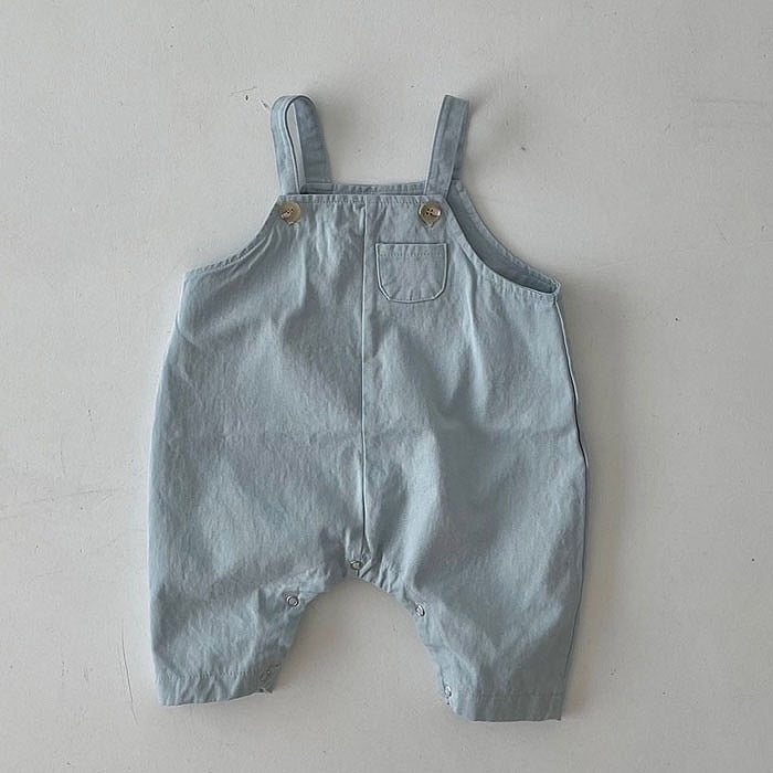 Sleeveless Cotton Overalls