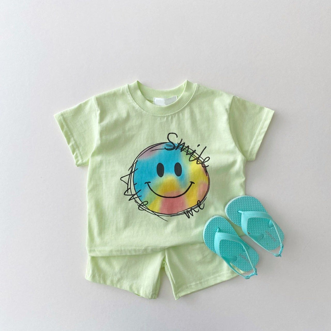 Rainbow Smiley Tee Set