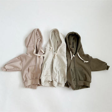 Casual Solid Hooded Jacket